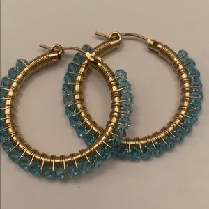 Viv & Ingrid 14K Gold Filled Topaz Hoop Earrings